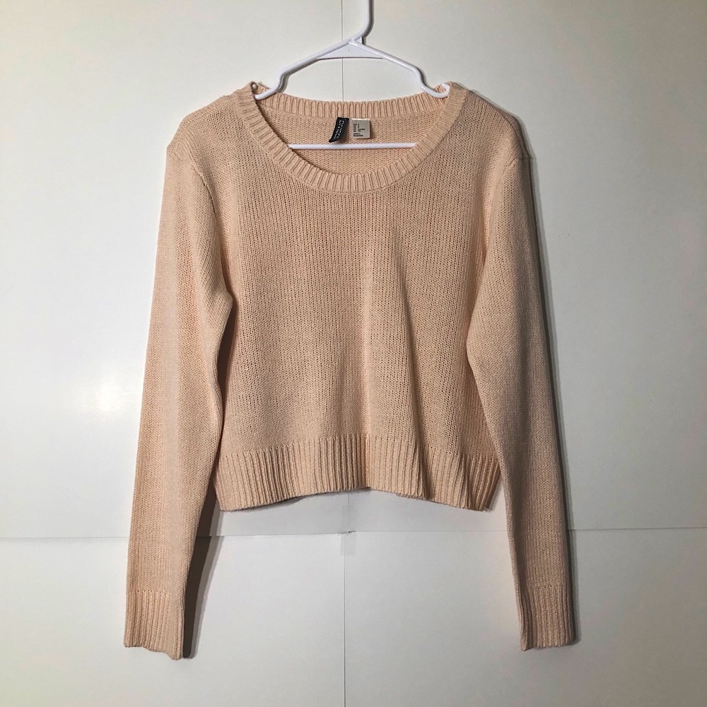 3/$20 H&M Divided Nude Long Sleeve Sweater size S